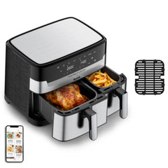 Tefal Easy Fry Dual Zone Air Fryer & Grill , 8.3L, Stainless Steel |EY905D10