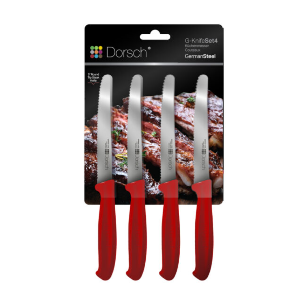 Dorsch Steak Knife Set - 4 Pcs - Red | DH-04641