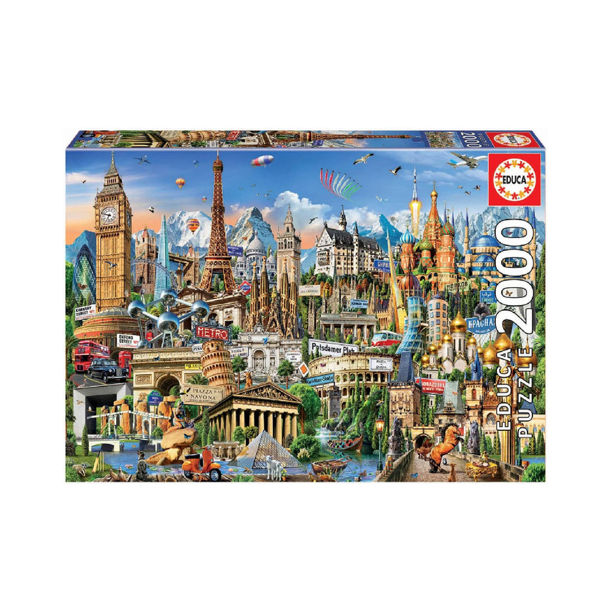 Educa Landmarks of Europe Puzzle – 2000 Pieces | 17697