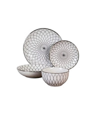 Dorsch Blanc 24-Piece Stoneware Dinnerware Set | DH-09391
