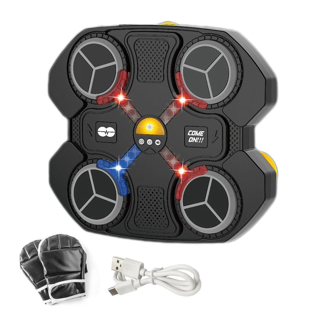 Kids Music Boxing Target Play Set with Gloves - Black | ME-139