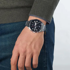 Casio Edifice Men Chronograph Watch - Silver Black | EFV-610D-1AVUDF