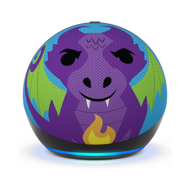 Amazon - Echo Dot KIDS (5th Gen) Smart Speaker with Alexa - Dragon Edition