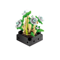 MJI Succulents, Creative LEGO-style construction sets, Plant Puzzle Brick Assembled Designer Set Figures - 77Pcs - Green/Beige  | MJI-13007