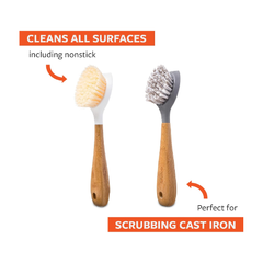 Full Circle Be Tenacious Bamboo Dish Brush Set - 2 Pack | FC24105WAMZ