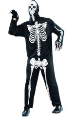 Skeleton Costume (Jumpsuit & Hood) | 099393