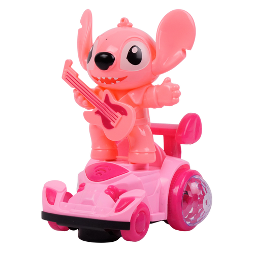 Stitch Go-Kart Electric Light & Sound Rotating Toy - Pink | LT377970