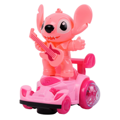 Stitch Go-Kart Electric Light & Sound Rotating Toy - Pink | LT377970