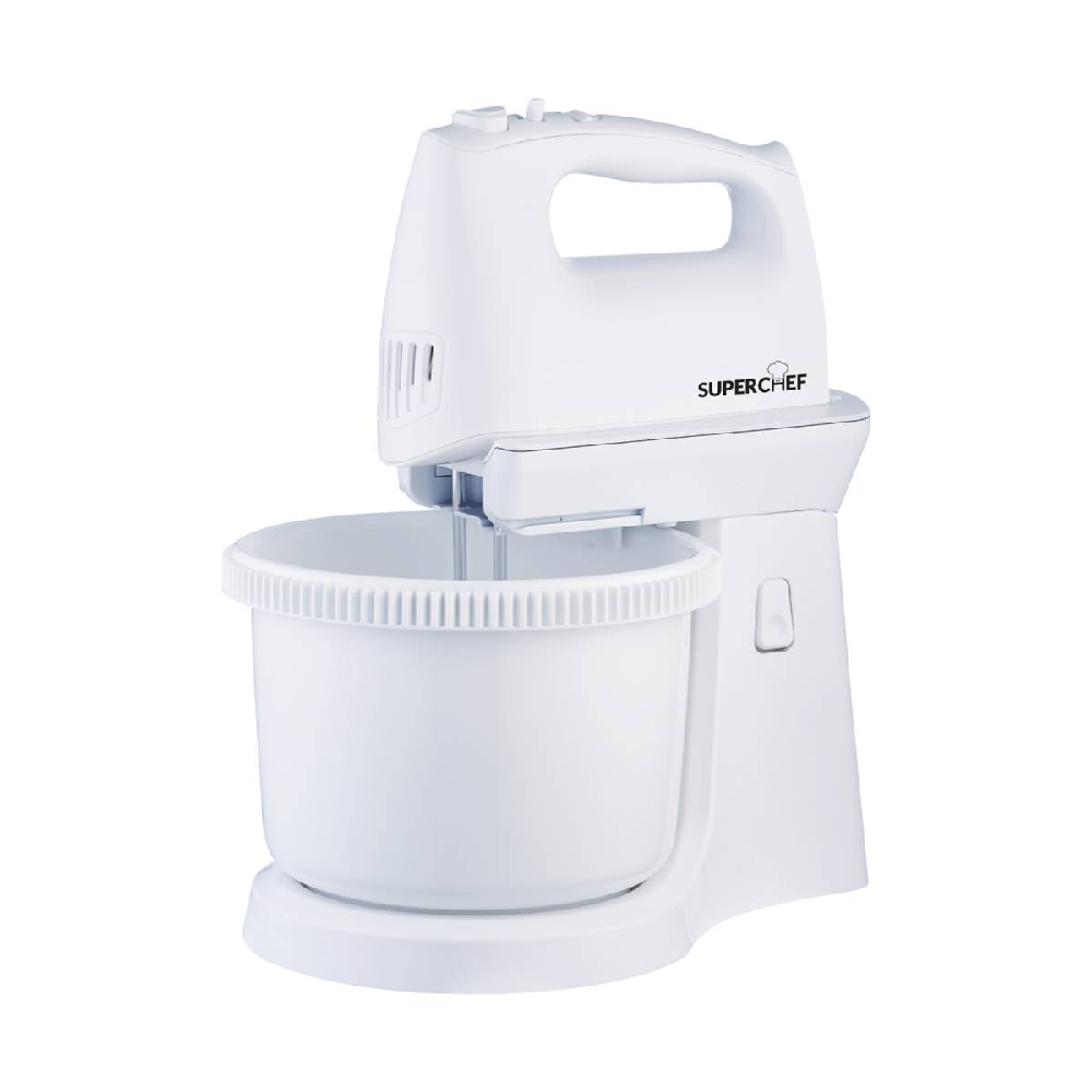 Superchef Hand Mixer with Bowl 500W — Electric Hand Mixer & Rotating Bowl | GTM-8016B