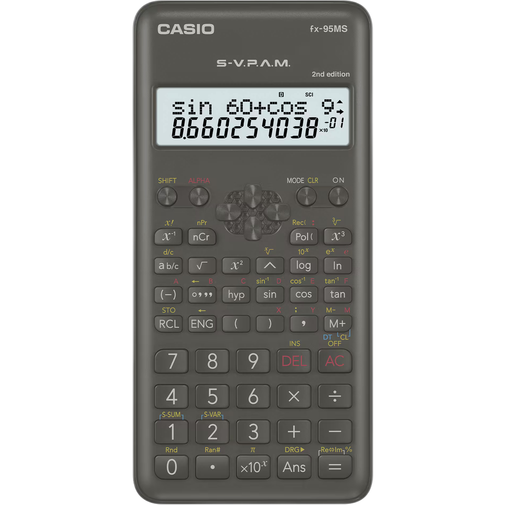 Casio FX-95MS 2nd Edition Scientific Calculator - 244 Functions - 2-Line Display | FX-95MS-2