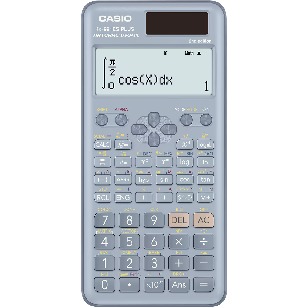 Casio FX-991ES PLUS 2nd Edition Scientific Calculator - Blue - 417 Functions - Dual Power | FX-991ES PLUS-2BU