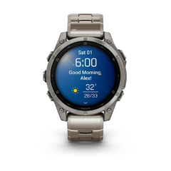 Garmin fenix 8 – 47 mm Smartwatch, AMOLED  - Sapphire, Titanium with Vented Titanium Bracelet | 010-02904-40