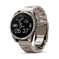 Garmin fenix 8 – 47 mm Smartwatch, AMOLED  - Sapphire, Titanium with Vented Titanium Bracelet | 010-02904-40