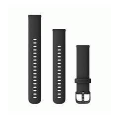 Garmin Quick ReleaseSilicone Band 18mm - Black with Slate Hardware - for Vivoactive 4S | 010-12932-01