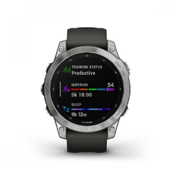 Garmin Fenix 7 Smartwatch - Silver with Graphite Band | 010-02540-01