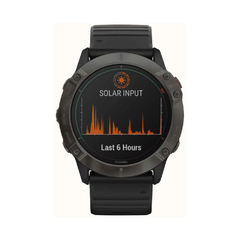 Garmin Fenix 6X Pro Solar - Titanium Carbon Grey DLC with Black Band | 010-02157-21X