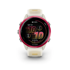 Garmin Forerunner 570 Smart Watch - 42mm Raspberry Aluminium with Translucent Bone/Mango Band | 010-02970-02