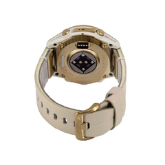 Garmin Fenix 8 Smart Watch - 43 mm, AMOLED - Sapphire, Soft Gold with Limestone Leather Band | 010-02903-40