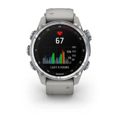 Garmin Descent MK3i Smart Watch 43 mm -Stainless Steel with Fog Grey Silicone Band | 010-02753-04