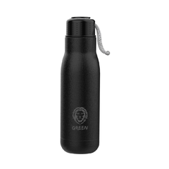 Green Lion Vacuum Flask - Black