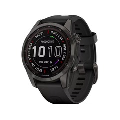Garmin FÄnix 7S Sapphire Solar - Carbon Grey DLC Titanium with Black Band - 42mm - Sapphire Solar | 010-02539-25
