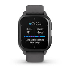 Garmin Venu Sq2 Smartwatch - Slate Aluminium Bezel - with Shadow Grey Case and Silicone Band | 010-02701-10