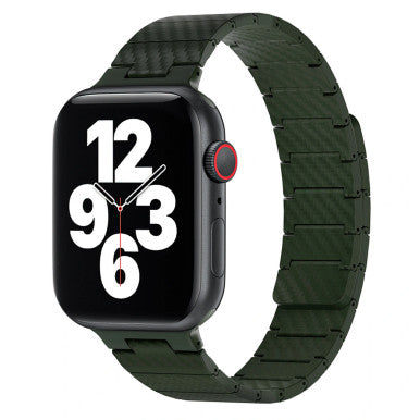 WIWU 38/40/41MM Carbon Fiber Pattern Magnetic Watch Band Wi-WB009 Green |WI-WB009-GRN
