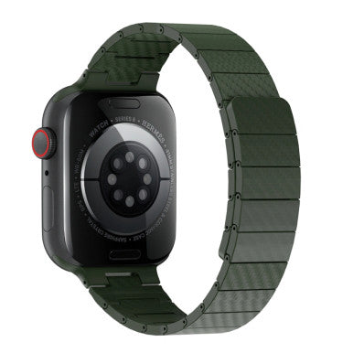 WIWU 38/40/41MM Carbon Fiber Pattern Magnetic Watch Band Wi-WB009 Green |WI-WB009-GRN