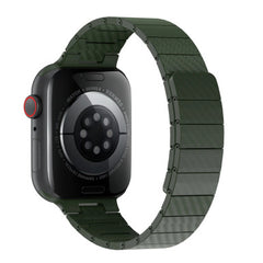 WIWU 38/40/41MM Carbon Fiber Pattern Magnetic Watch Band Wi-WB009 Green |WI-WB009-GRN