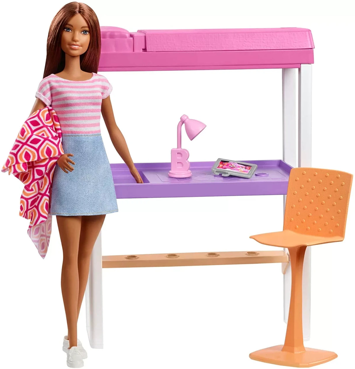 Barbie Bedroom Furniture Playset with Doll & Accessories | FXG52