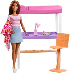 Barbie Bedroom Furniture Playset with Doll & Accessories | FXG52