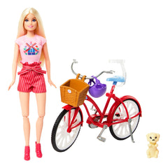 Barbie Pink Passport Holland Doll & Bicycle Playset with Travel Accessories | HWJ0