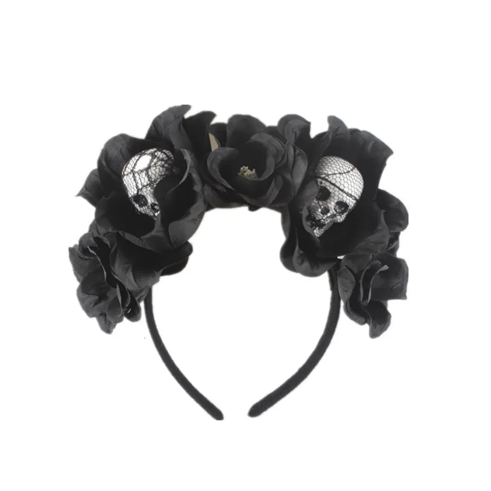Halloween Skull and Flowers Headband | AL2618