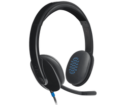 Logitech H540 USB Headset with Microphone, Stereo Sound & Noise-Cancelling Mic