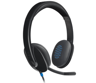 Logitech H540 USB Headset with Microphone, Stereo Sound & Noise-Cancelling Mic