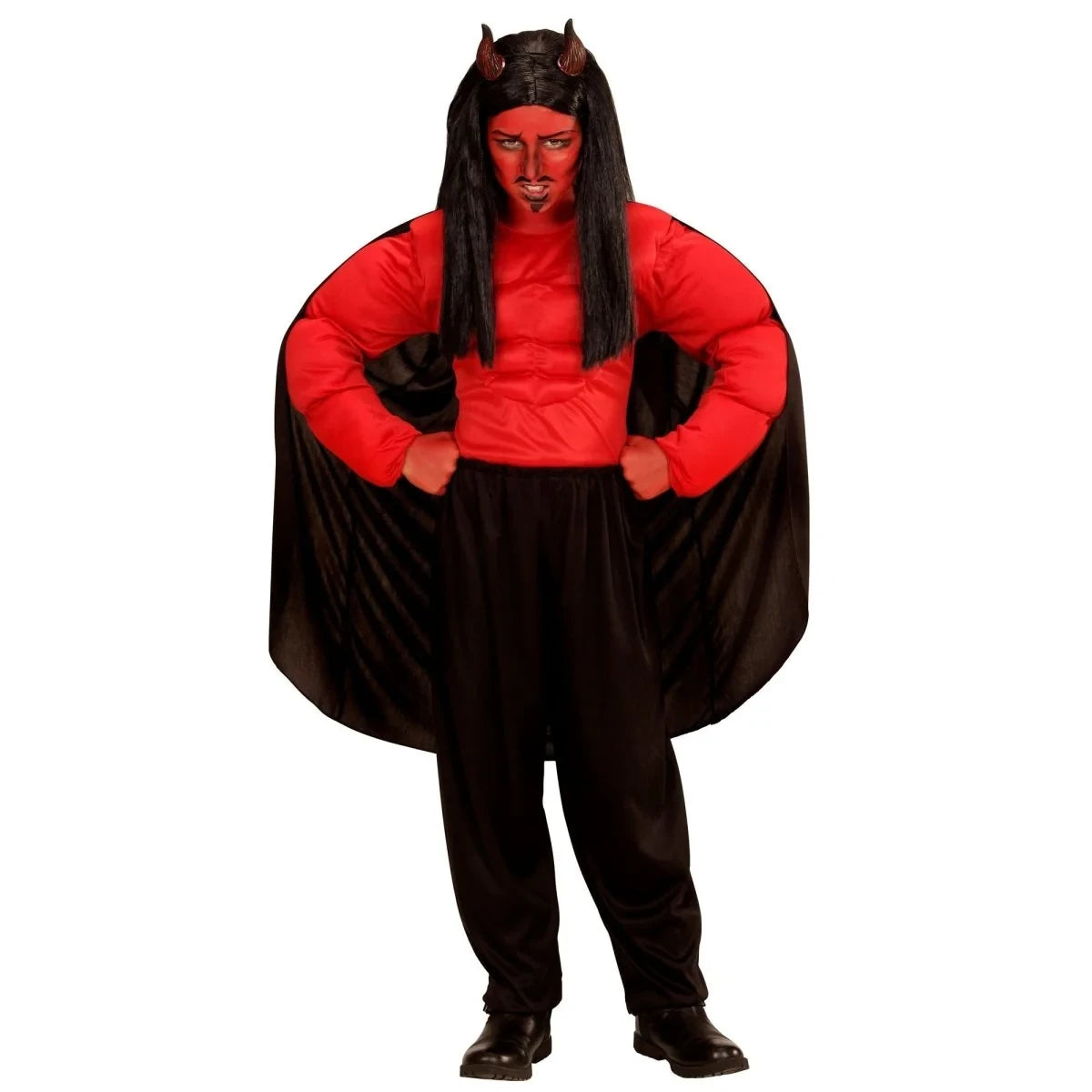 Devil Costume with Muscle Shirt & Cape | 00638