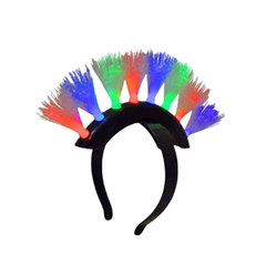 LED Fiber Optic Mohawk Headband | 0889