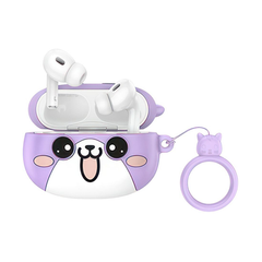Hoco EW48 True Wireless Bluetooth Earbuds with Silicone Case- Purple Cat