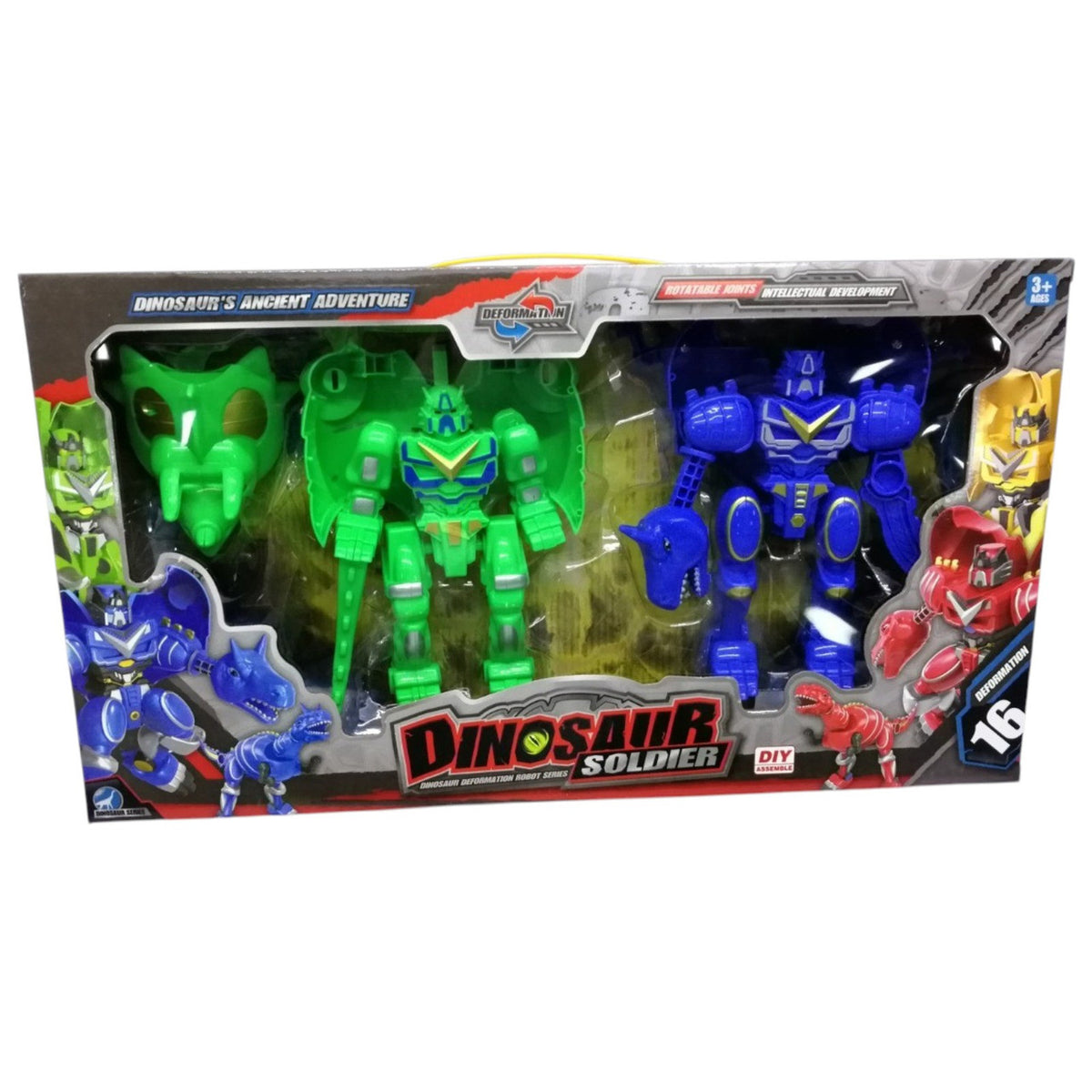 Dinosaur Soldier 2-Piece Transforming Robot & Dinosaur Playset | XK999-5