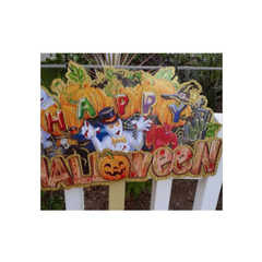Halloween Wall Decoration with Pumpkins & Ghost | AL251-9