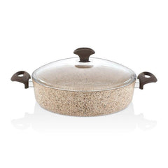 Falez Creamy Granitec Shallow Casserole 30 X 7 | HUR-A-15179