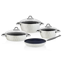 Falez Carnival Series Cooking Set 7pcs - Cream | HUR-A-15473