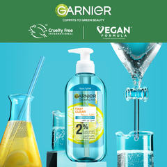 Garnier Fast Clear [2%] Salicylic Acid & Vitamin C Anti-Acne Gel Wash - 200ml