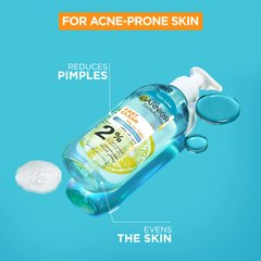 Garnier Fast Clear [2%] Salicylic Acid & Vitamin C Anti-Acne Gel Wash - 200ml