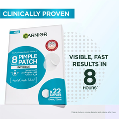 Garnier Skin Active Fast Clear Invisible Pimple Patch 8 Hours Hydrocolloid (22 Patches)