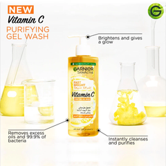 Garnier Fast Bright Face Wash With Vitamin C - 400ml