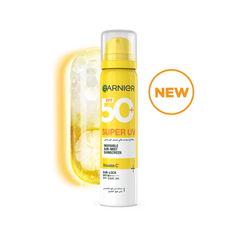 Garnier Super UV Invisible Air Mist Face & Body Sunscreen With SPF 50+ For All Skin Types - 75ml