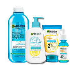 Garnier Fast Clear 4 Step Routine Bundle At 25% Off
