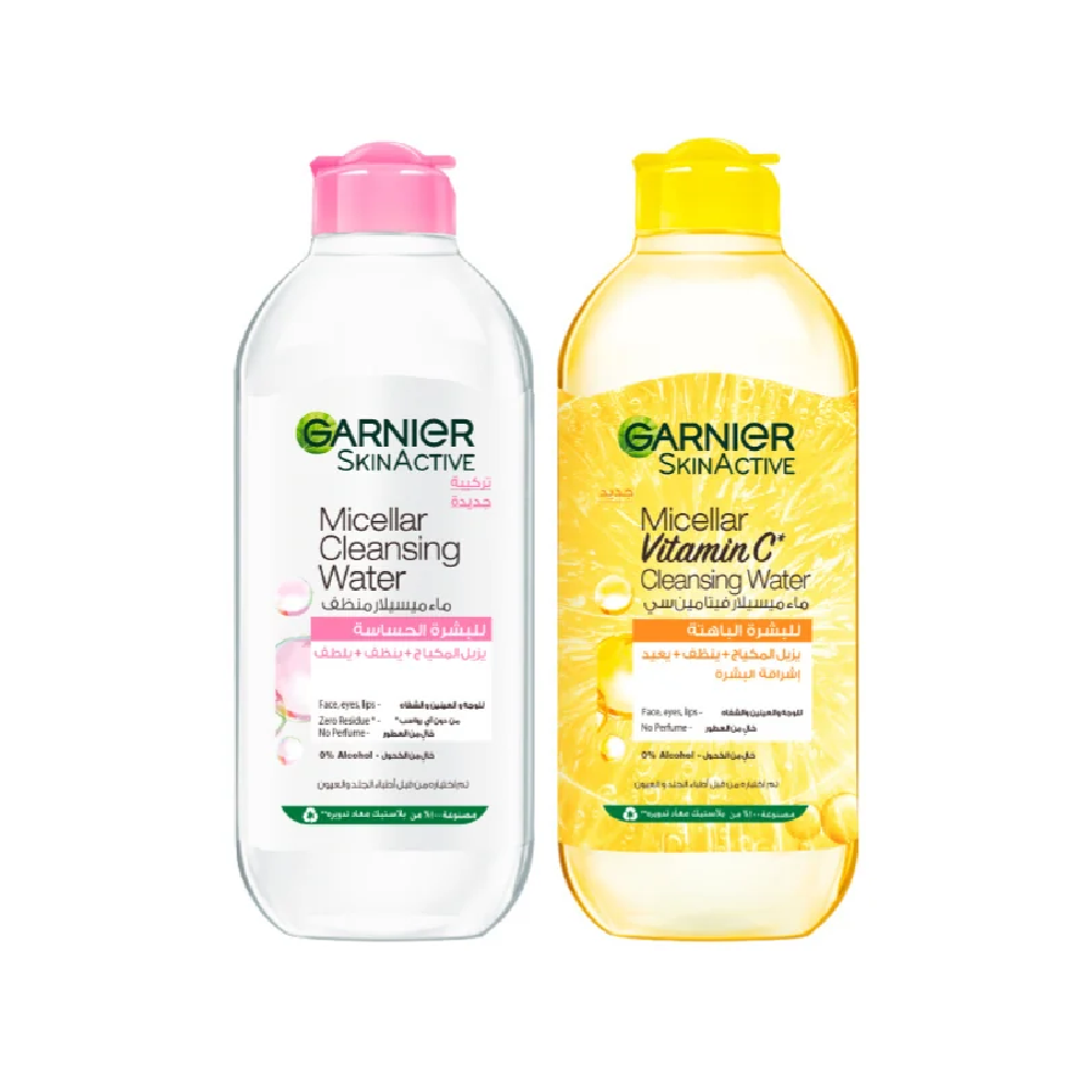 Garnier Micellar Water Classic And Vitamin C Bundle At 20% Off