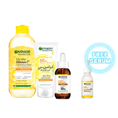 Garnier Fast Bright Vitamin C Routine Bundle At 25% Off + Free Serum